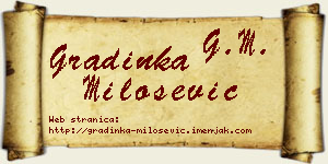 Gradinka Milošević vizit kartica